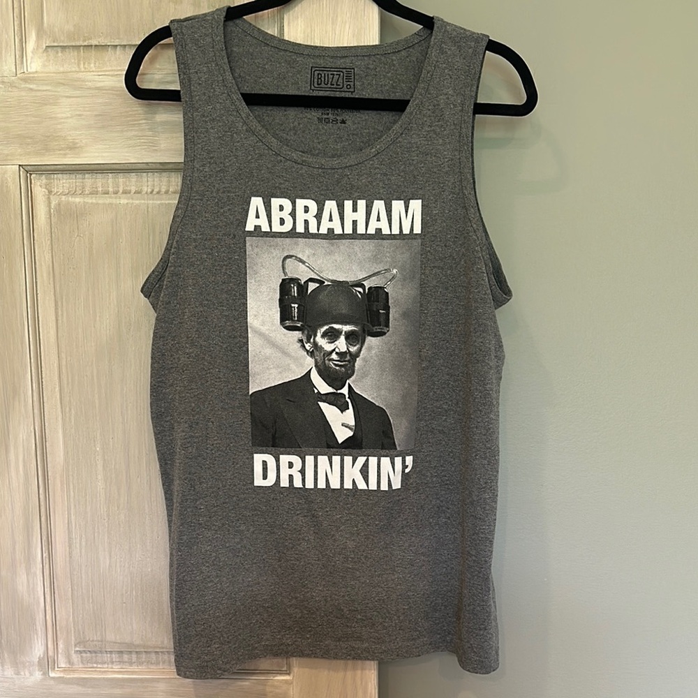Buzz Men's Gray Tank Top - Abraham Drinkin'